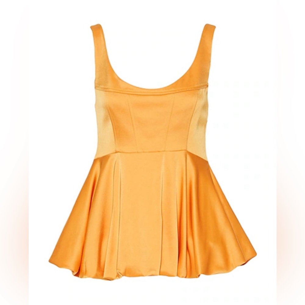 NEW Paris Georgia Ocher Peplum Top Size S NWT